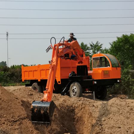Customized wheel mounted on vehicle excavator with multifunctional lifting and digging integrated machine for engineering. Customer orders 5 on vehicle excavators
