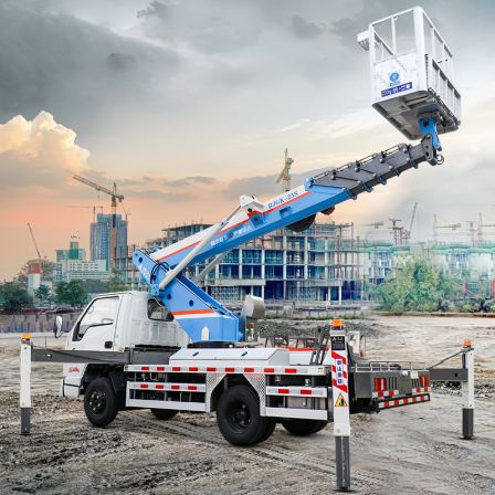 Factory best-selling straight arm aerial work vehicle, 28-meter aerial equipment construction vehicle, Baosteel material boom