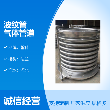 Hanke-DN300 DN350 DN500 DN600 stainless steel corrugated pipe gas pipeline