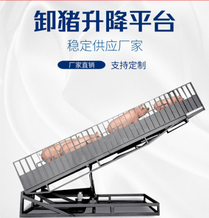 Shengrong Customized Slaughterhouse Lower Pig Table Slope Lift Pig Driving Channel Pig Buying Table Elevator