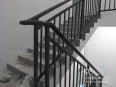 Iron staircase handrail, step protective railing, glass staircase guardrail, safety protective railing