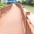 Outdoor Wooden Plastic Flooring Changzhi Xiangyuan Fence Scenic Area Riverside PE Plastic Wood Flooring Plank Road Fence