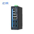 Fiber Optic Transceiver Industrial Grade Optoelectronic Converter 4 Optical 4 Electrical Gigabit WEB Managed Ring Network SFP Port Switch