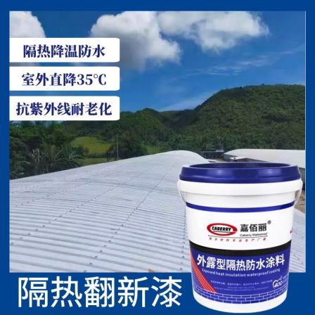 Outdoor sun protection, thermal insulation, and waterproofing materials Acrylic waterproof coating Metal roof nano reflective cooling paint