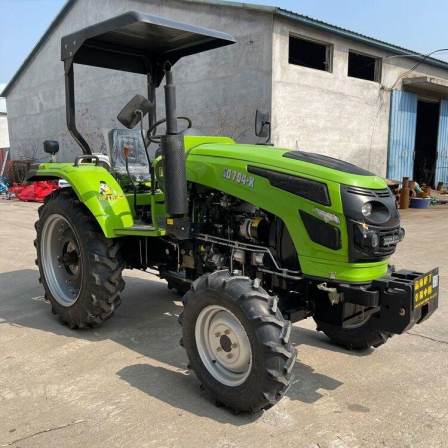 Water and drought dual-purpose four-wheel drive four-wheel tractor with low fuel consumption, four wheel agricultural greenhouse king tractor, four wheel high configuration powerful tractor