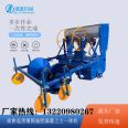 New four-wheel tractor with supporting rotary tillage and ridging machine, seedbed machine, deep furrowing and back drip irrigation integrated machine