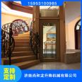 Accessible Home Elevator Dark Gold Tempered Glass SHL-2322 Indoor Shanghe Long