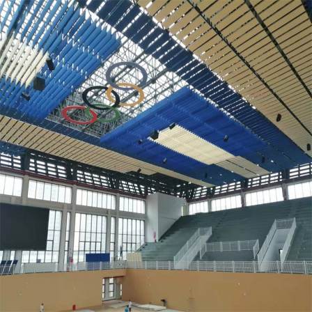 Supply of hexagonal shaped fiberglass shaped panels for suspended ceilings and sound-absorbing pendants in concert halls