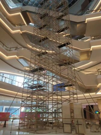 Construction site decoration aluminum alloy scaffolding movable customized scaffolding