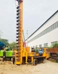 Pile driving machine for building foundation in Hekeng, vehicle mounted mobile long spiral drilling machine, multi angle rotary telescopic pile driving