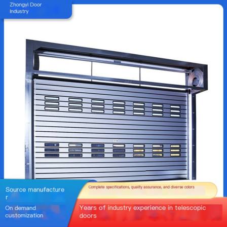 Zhongyi warehouse galvanized Roller shutter with complete specifications, sound insulation and multi size