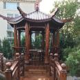 Manufacturer of customized antique solid wood pavilions with anti-corrosion wood, hexagonal and octagonal pavilions, ancient buildings, and pavilions