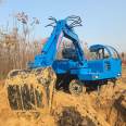 Specially pulling bamboo and wood, agricultural vehicles equipped with excavators, not like digging with the vehicle