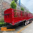 Sales of 13 meter 1.8 high warehouse railing semi trailer leaf spring design semi trailer export second-hand lightweight trailer