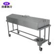 All stainless steel three person, three door body freezer, mortuary, dead person refrigerator, three sets, three drawers, body preservation cabinet