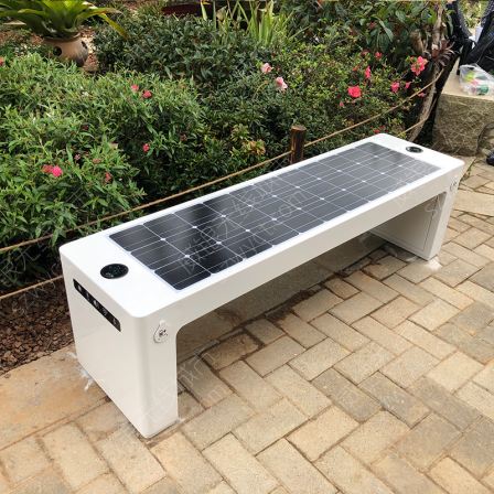 Weiyin Wireless City Outdoor Park Metal Smart Solar Seat Mobile Phone Charging Seat