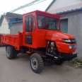 The rear of the four-wheel drive vehicle for transporting rock debris in mountainous areas is a dual row agricultural tractor with a diesel engine that does not have 32 horsepower