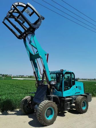 Engineering New Diesel Loader Breeding Farm Short legged Tiger Forklift with Elevated Arm Grain Bucket Grasping Wood and Grass Grasping Machine