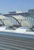 Thin ventilation building, butterfly shaped roof ventilator, electric opening and closing, fire linkage, lighting and smoke exhaust skylight