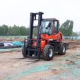 Off road forklift 3t four-wheel drive 5t multi-function 3.5t hydraulic loading and unloading truck seat driving diesel lift Cart