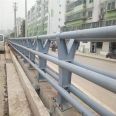 Square tube bridge anti-collision guardrail, thick wall welded pipe, road protective fence, electrostatic spray plastic manufacturer directly operated