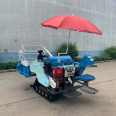 Crawler small rice Combine harvester automatic bagging and soybean harvesting machine rice and wheat harvesting Threshing machine