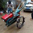 Handheld paddy field dual purpose farmland tractor, self-propelled hand towed paddy field tiller