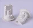 E14 Plastic Irregular Lamp Cap PET Candle Lamp Holder Small Narrow Waist Series White