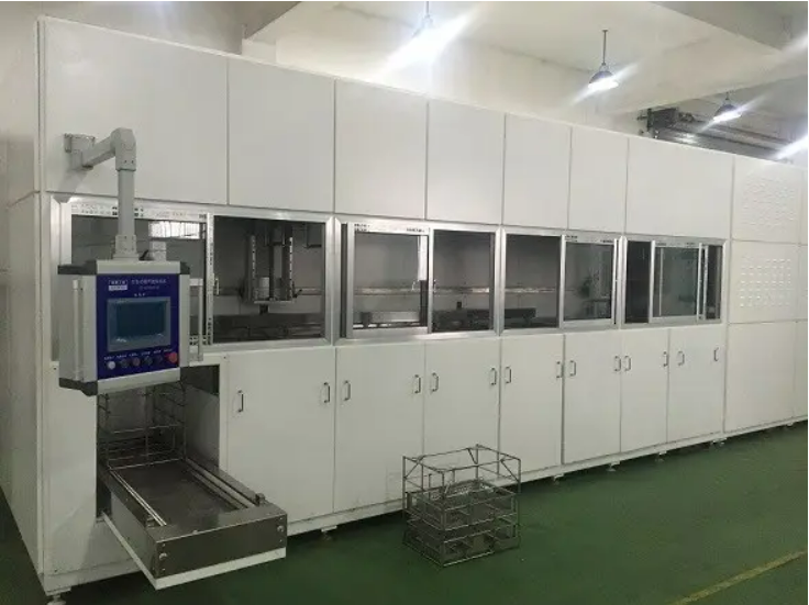 Fully automatic ultrasonic cleaning machine, multi slot throwing, bubbling and drying integrated customized manufacturer