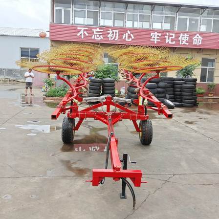 Tractive 10 disc hydraulic rake Large scale forage straw picking and collecting machinery Rake rake