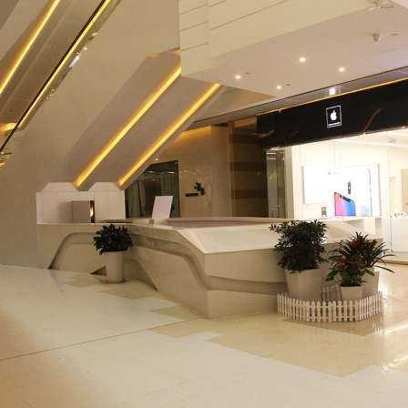 Customized landscape decoration for the reception and consultation desk of the hotel building, shopping center, fiberglass front desk, office building, and office building