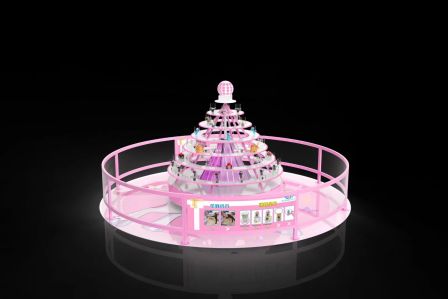 Colorful internet red ring machine stall rotating set gift doll game equipment square commercial activity ring