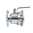 Hongfeng Pipe fittings, sanitary grade stainless steel manual flange ball valve, forged valve, produced by the source manufacturer