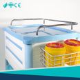 Antibacterial tabletop medical treatment cart with aluminum plastic composite materials on both sides of the entire scene