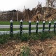 Green lawn guardrail in the park community, PVC plastic steel fence, flower pond garden isolation fence, spring rain