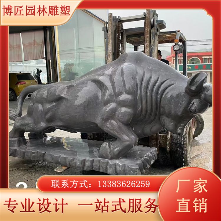 Stone carving, blue stone cow, with strong wear resistance, compression resistance, corrosion resistance, and complete specifications are available from stock