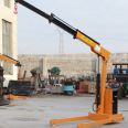 Electric hydraulic crane Simple traveling Cantilever rotating mobile transport Vehicle mounted small crane Lifting lift