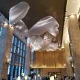 Crystal ribbon lights in the hotel lobby, sales department of the shopping mall, sand table project, chandelier, Baoyun large art chandelier