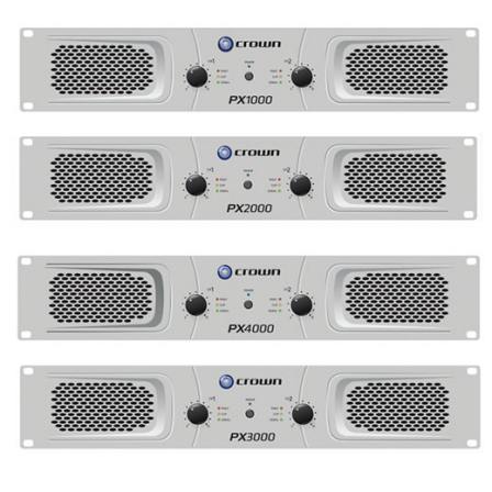 Crown power amplifier PX1000 PX2000 PX3000 PX4000 stereo mono Bridge pattern