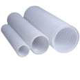 White double wall perforated corrugated pipe tunnel seepage small diameter HDPE drainage pipe Xiongyun Plastic manufacturer