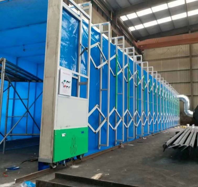 Mobile Telescopic Spray Painting Room Large Track Type Dust Free Polishing and Drying Room Electric Folding Telescopic Room Tengyun