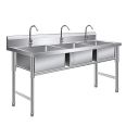 Bowl style commercial kitchen stainless steel sink cabinet, commercial sink, single and double pool kitchen cabinet, vegetable washing basin, disinfection pool, cafeteria use