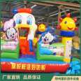 Children's color inflatable Peppa Pig Page toy PVC inflatable slide 9 * 12m combined castle