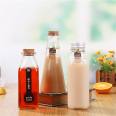 Cold brew tea glass bottle milk tea bottle juice bottle milk tea shop can print logo food level process 350ml