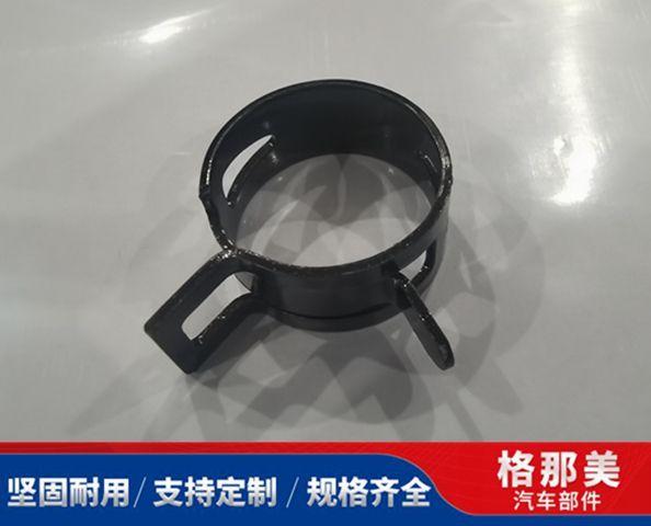 Hand pinch elastic clamp, spring steel pipe, pipe, and throat clamp, coated with black zinc, with a diameter of 23mm