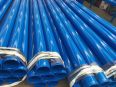 Internal and external plastic coated composite pipes for mining use. Plastic coated pipes for underground use in coal mines can be customized with dual resistance coated steel pipes