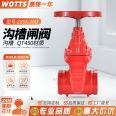 Jingtan Fire Water Valve Z85X Grooved Concealed Stem Gate Valve Lianggong Soft Seal DN100Q Ductile Iron