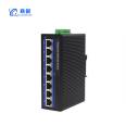 8-port industrial grade gigabit switch Ethernet lightning protection DIN rail POE power supply non managed shunt