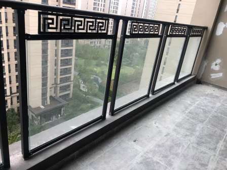 Wanying Glass Balcony Railing Iron Art Guardrail Insertion Installed by Professional Professionals