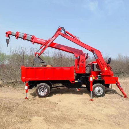 Four wheel drive agricultural vehicle, self dumping, four wheel drive, integrated with truck mounted lifting, hoisting, excavation and transportation